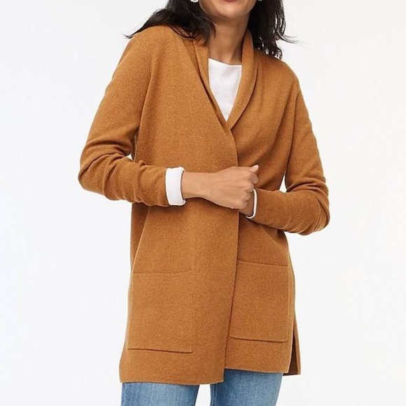 J. Crew Sweaters - J. Crew • Open-front Cardigan in Extra Soft Yarn in Camel Brown
